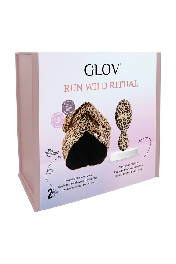 Sada: turban do vlasov a pemza na nohy GLOV Run Wild Ritual 5907440749153 viacfarebná AA00