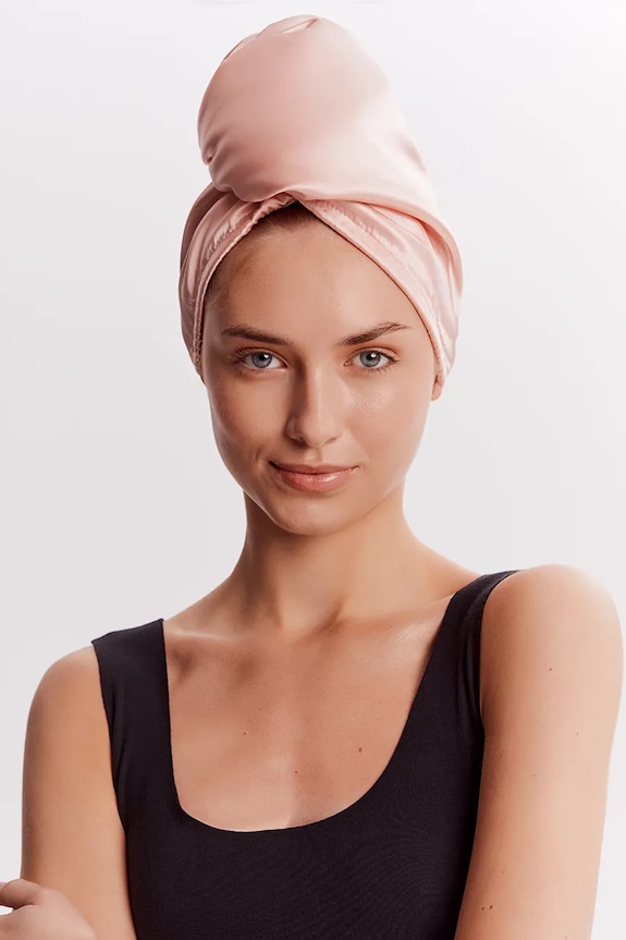 Домашнее SPA Двусторонний тюрбан для волос GLOV Double-Sided Premium Hair Wrap 5907440743601 розовый