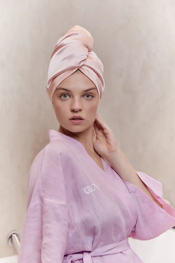 Двусторонний тюрбан для волос GLOV Double-Sided Premium Hair Wrap розовый 5907440743601