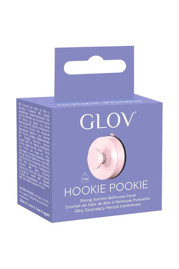 Koupelnový háček s přísavkou GLOV Hookie Pookie 5907440748620 růžová AA00