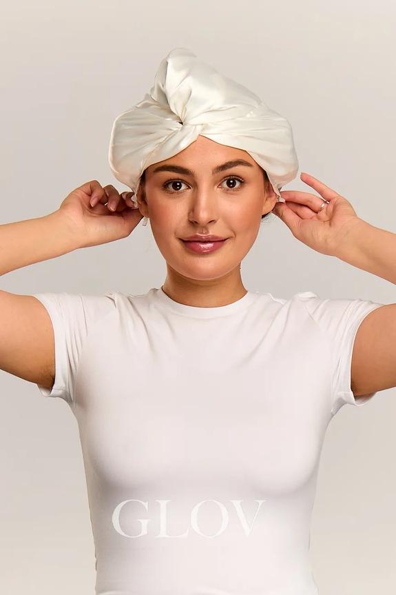 Home SPA Glov turban do włosów z materiału tekstylnego 5907440746312 żółty