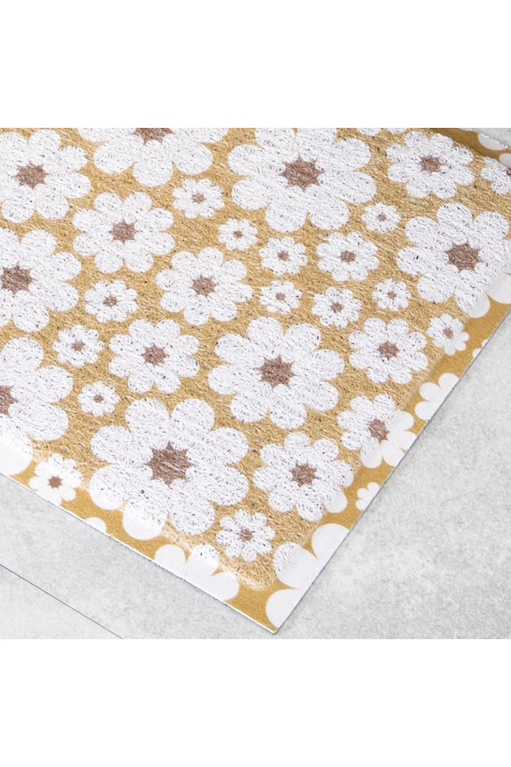 Living și dormitor Artsy Doormats preș Gren Cream Flowers 70 x 40 cm DMW.GREENCREAMFLOWERS multicolor