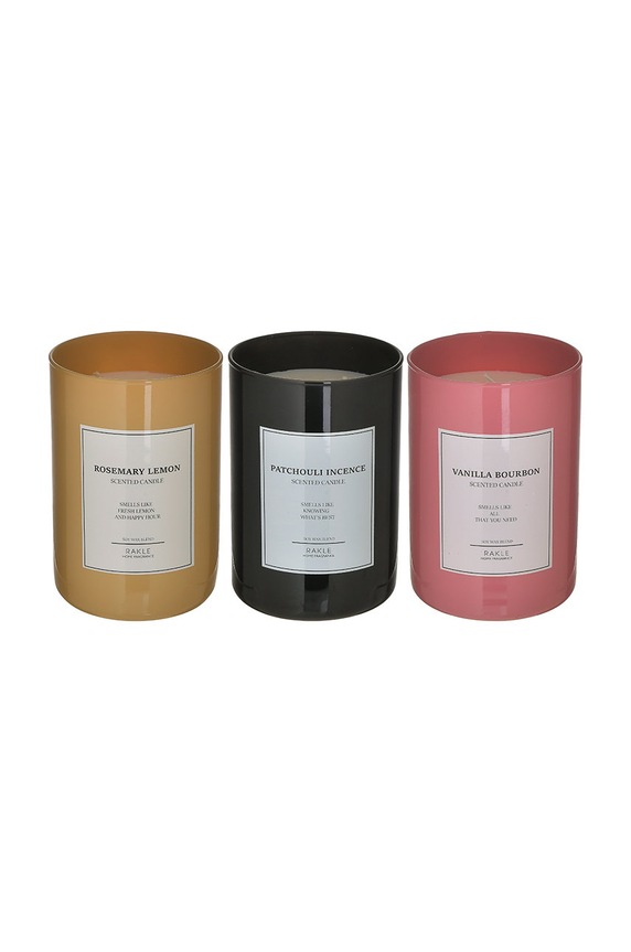 Home SPA Vonná sviečka (3-pak) 6.80.961.0012.ROZOWY ružová