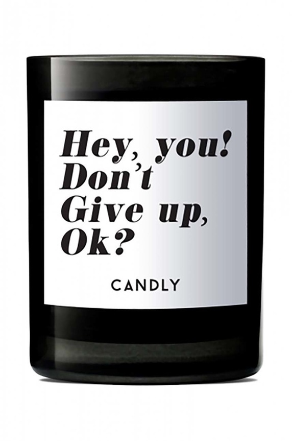 Candly Lumanare parfumata de soia Hey, you? Don't give up, ok? 250 g negru No4HYD