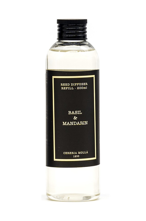 Cereria Molla zapas do dyfuzora zapachowego Basil & Mandarin 200 ml transparentny CM.1348