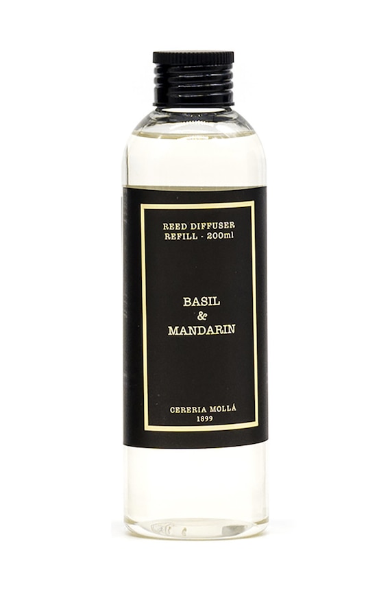 Cereria Molla zapas do dyfuzora zapachowego Basil & Mandarin 200 ml transparentny CM.1348