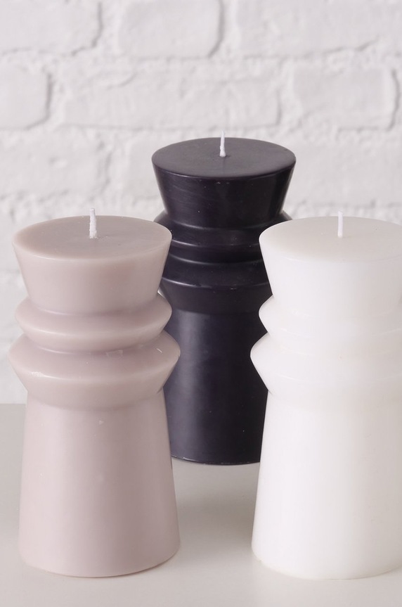 Home SPA Boltze świeca bezzapachowa Tulo 2027999.silver szary