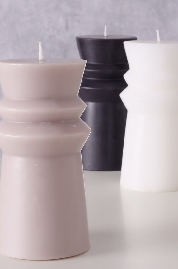 Boltze świeca bezzapachowa Tulo szary 2027999.silver