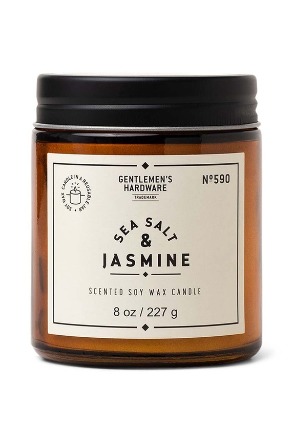 Gentlemen's Hardware świeca zapachowa sojowa Sea Salt & Jasmine 227 g multicolor GEN590UK.
