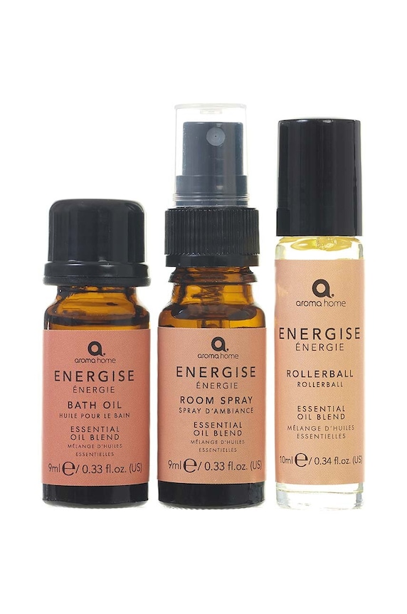 Sada pokojové mlhy, roll-on a koupelového oleje Aroma Home Energise Set 3-pack vícebarevná AH0030EN