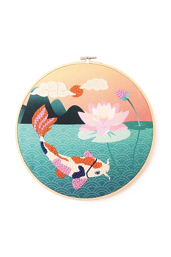 Graine Creative zestaw do haftowania Kit Punch Needle Carpe Koi 420327 multicolor AA00