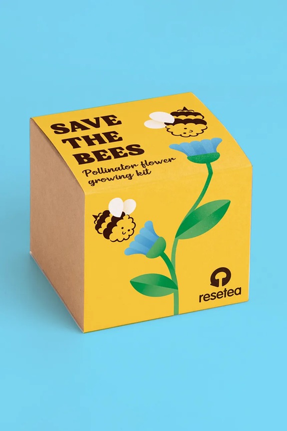 Set za uzgoj cvijeća RESETEA Save the bees 7 x 6,5 x 7 cm šarena Erst667