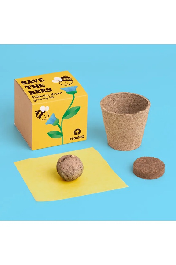 Set za uzgoj cvijeća RESETEA Save the bees 7 x 6,5 x 7 cm Erst667 šarena AA00