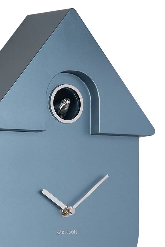 Salon i sypialnia Karlsson zegar z kukułką Modern Cuckoo Metallic KA5867DB multicolor