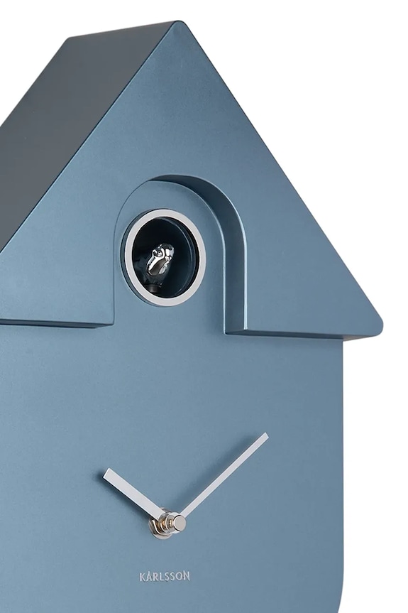Salon i sypialnia Karlsson zegar z kukułką Modern Cuckoo Metallic KA5867DB multicolor