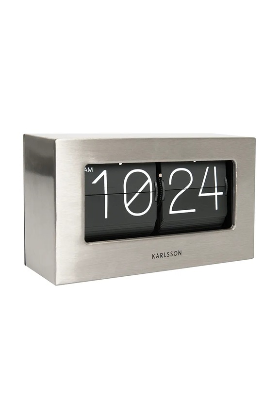 Budilica Karlsson Boxed Flip KA5620ST siva AA00