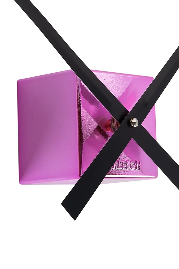 Dnevni boravak i spavaća soba Zidni sat Karlsson DIY Cubic KA5974PI ljubičasta