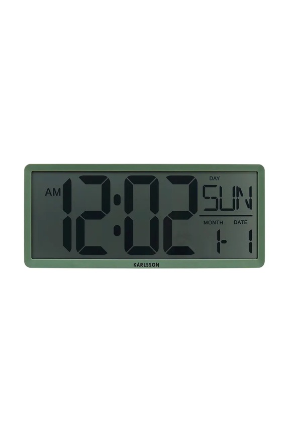 Stenska ura Retro LCD zelena KA6020GR
