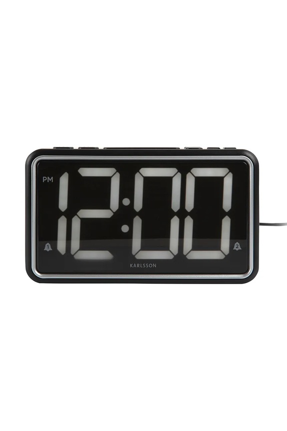 Karlsson budzik New Retro czarny KA6035BK