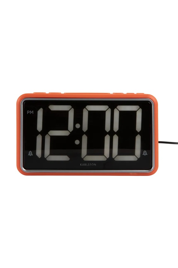 Karlsson budzik New Retro pomarańczowy KA6035OR