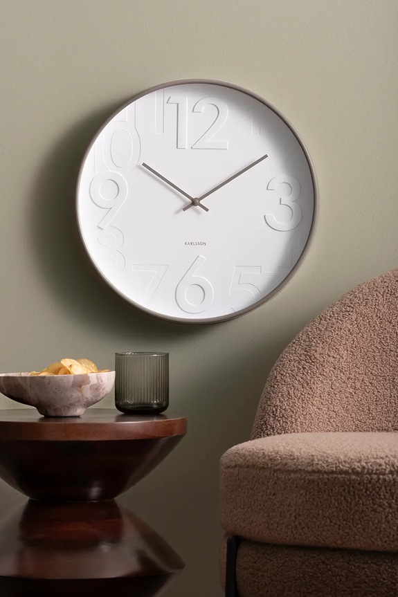 Σαλόνι και υπνοδωμάτιο Ρολόι τοίχου Karlsson Ayuno KA6063GY γκρί