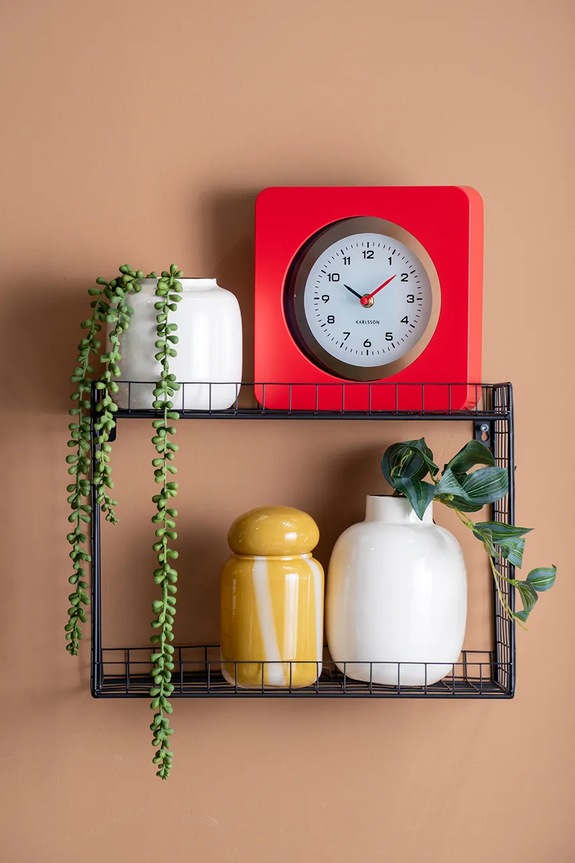 Zidni sat Karlsson New Vintage crvena KA6050RD