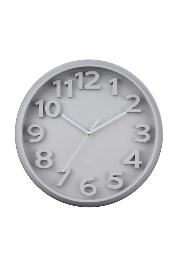 Стенен часовник Karlsson Elevated Classic сив KA6052WG