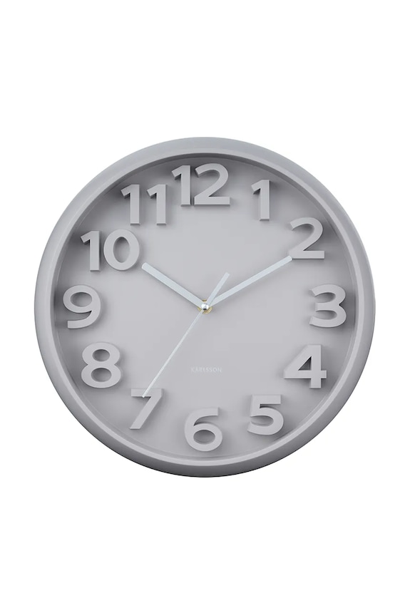 Стенен часовник Karlsson Elevated Classic сив KA6052WG