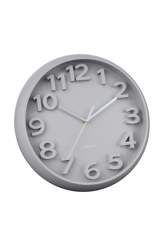 Стенен часовник Karlsson Elevated Classic KA6052WG сив AA00