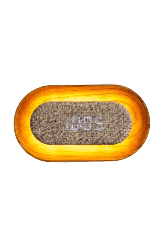 Gingko Design budzik led Lumos 15 cm biały G076O.AH