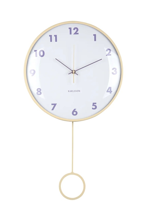 Karlsson orologio da parete Cheeky Dome giallo KA6058LY
