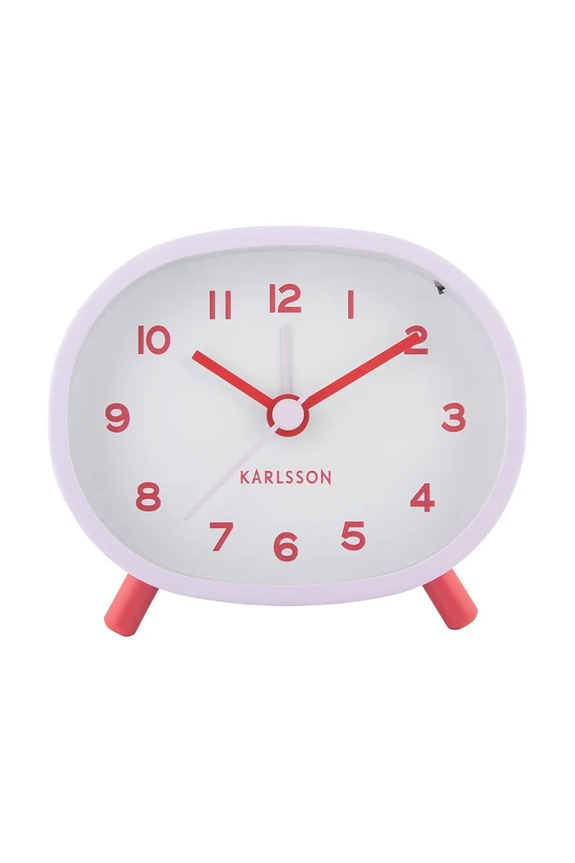 Будилник Karlsson Cheeky Oval виолетов KA6025LP