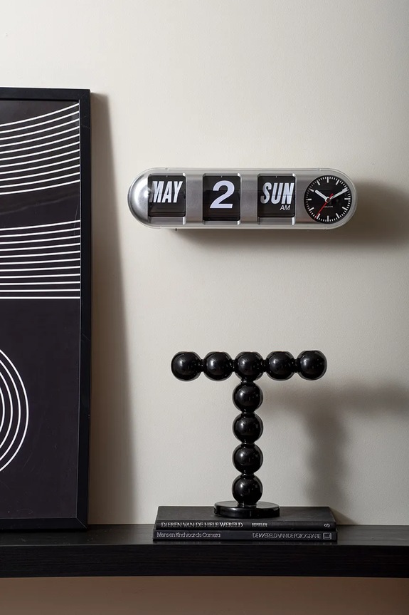 Zidni sat Karlsson Tube Flip siva KA6032SI