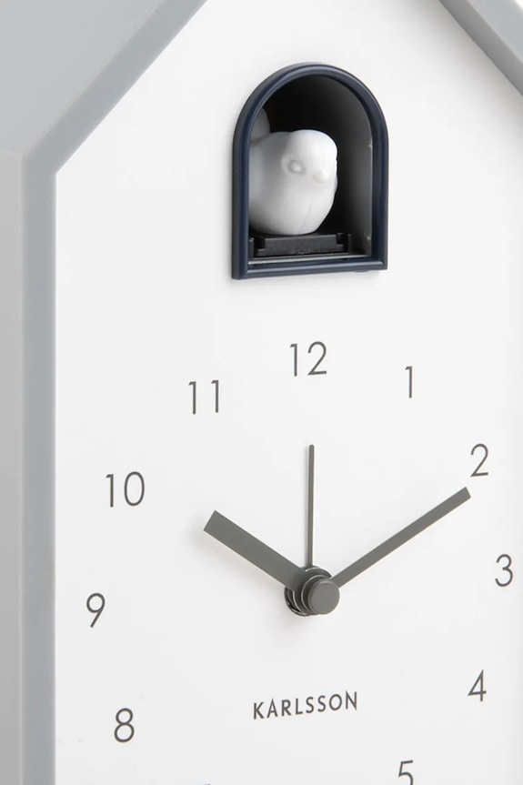 Living și dormitor Karlsson ceas cu alarmă Modern Cuckoo KA6015GY gri