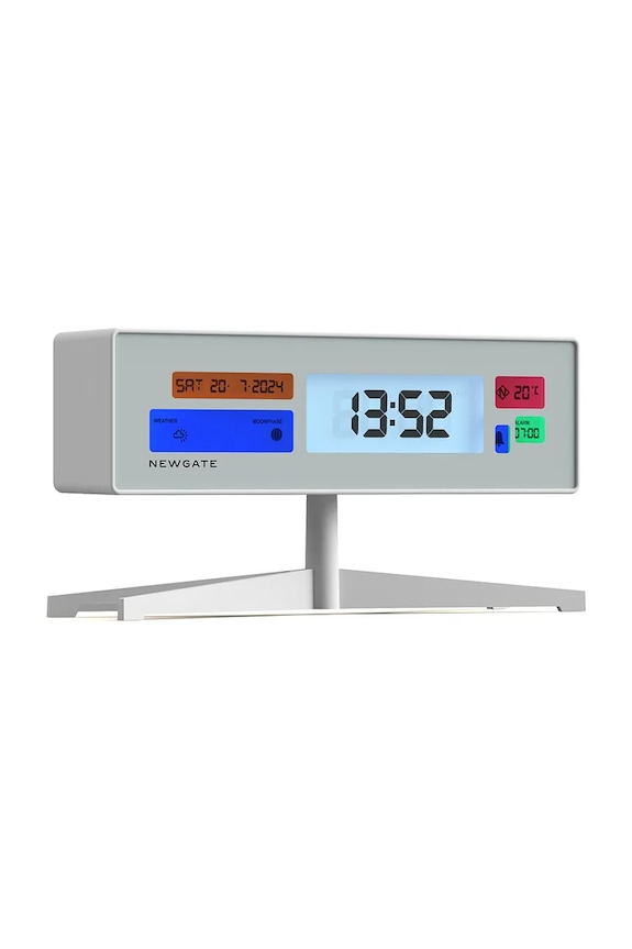 Budík Newgate Supergenius 21,8 cm KB1012LCD.SUPER2 bílá AA00