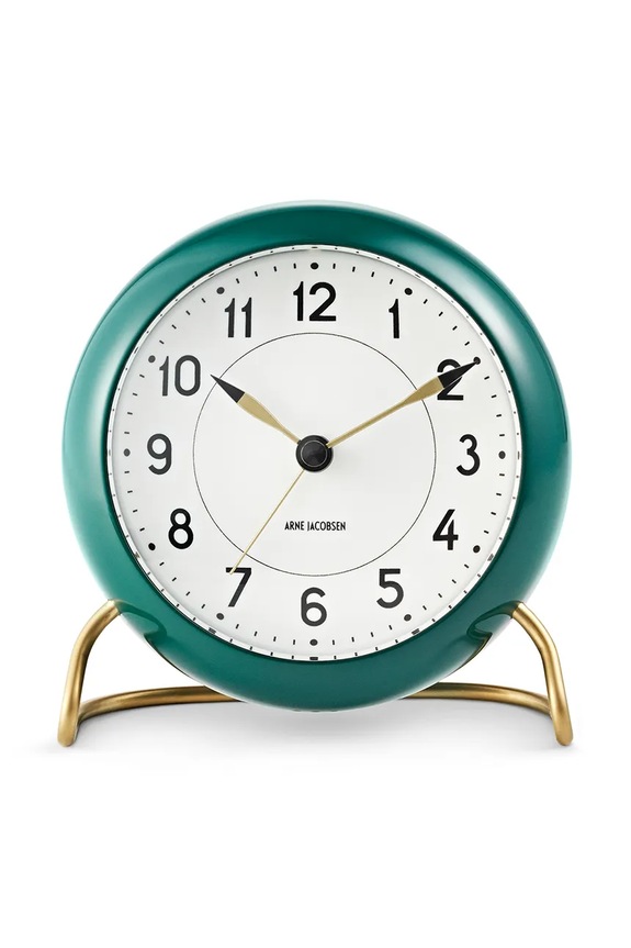 Budilica Rosendahl x Arne Jacobsen 11 cm tirkizna 43677