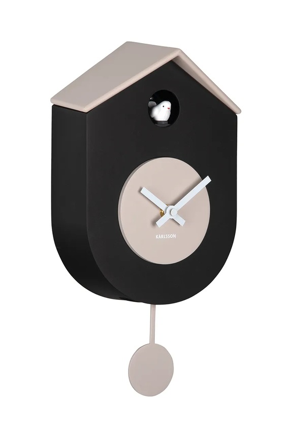 Ρολόι εκκρεμές Karlsson Grato Cuckoo 33 cm KA6026BK μαύρο AA00