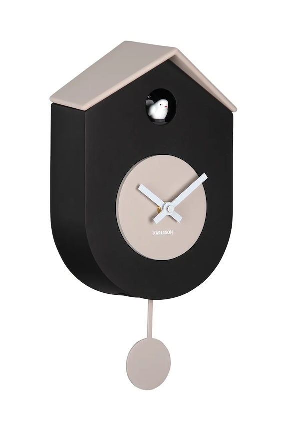 Ρολόι εκκρεμές Karlsson Grato Cuckoo 33 cm KA6026BK μαύρο AA00