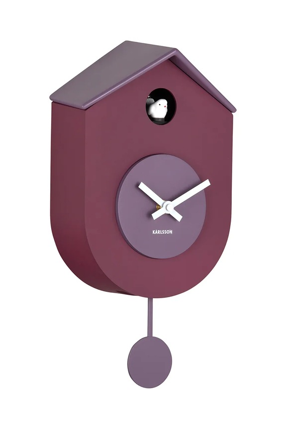 Ρολόι εκκρεμές Karlsson Grato Cuckoo 33 cm KA6026PU μωβ AA00