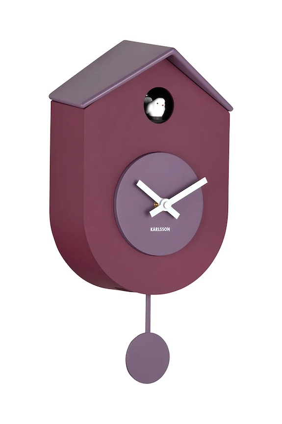 Ρολόι εκκρεμές Karlsson Grato Cuckoo 33 cm KA6026PU μωβ AA00