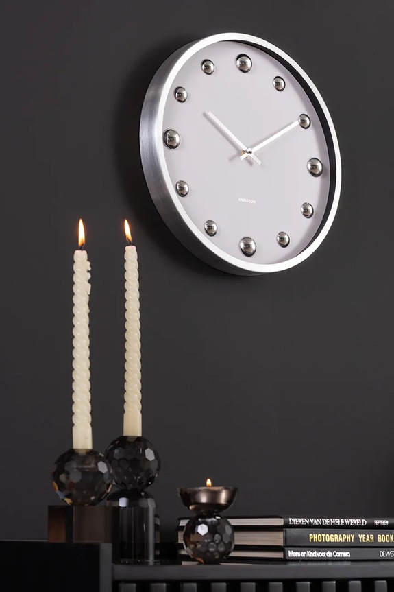 Ρολόι τοίχου Karlsson Shiny Dots λευκό KA5971WH