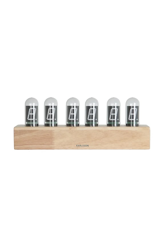 Karlsson zegar stołowy Cathode 28 x 7,5 x 11 cm brązowy KA4204