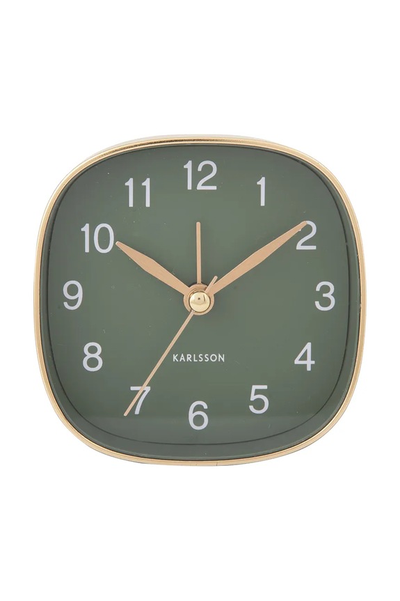 Karlsson ceas cu alarmă Travel 8,5 x 8,5 cm verde KA5957GR