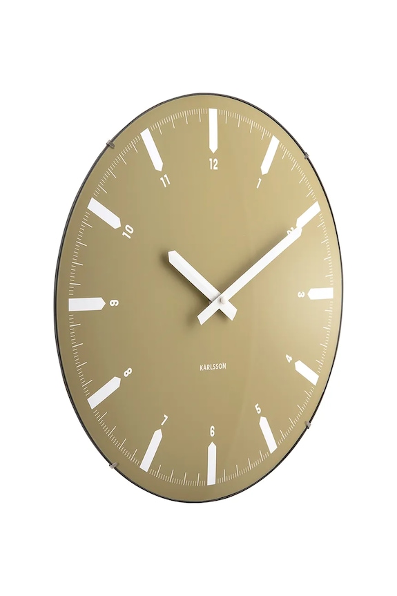 Stenska ura Karlsson Realista 35 x 4,5 cm KA6086GR zelena AA00