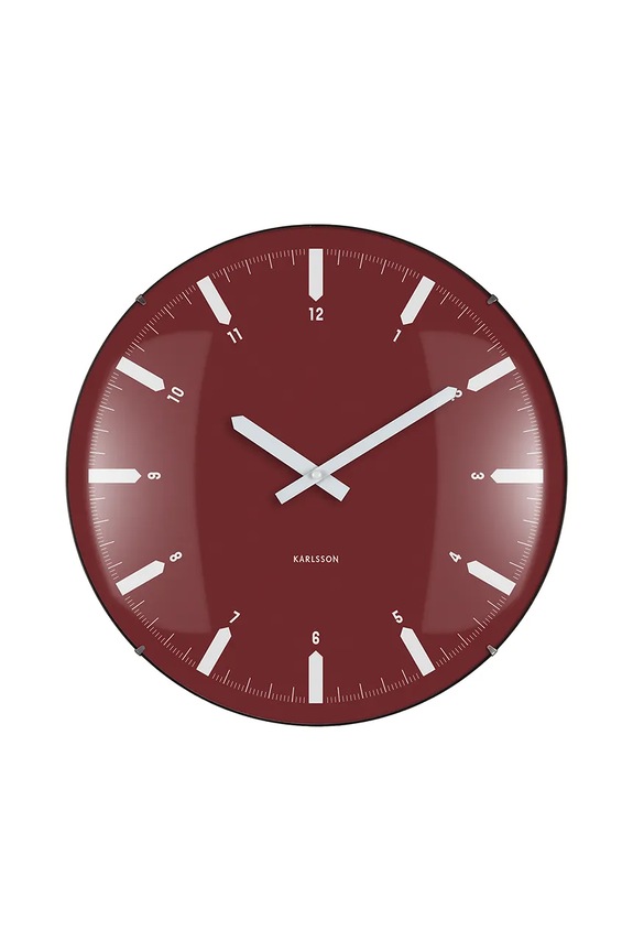 Stenska ura Karlsson Realista 35 x 4,5 cm bordo KA6086RD