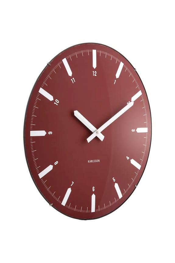 Stenska ura Karlsson Realista 35 x 4,5 cm KA6086RD bordo AA00