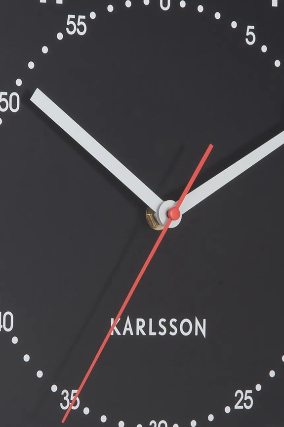Salon i sypialnia Karlsson zegar 31,5 x 4,5 cm KA6038BK czarny