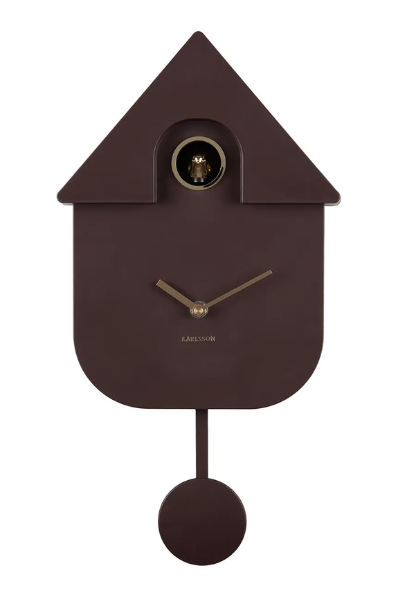 Часовник с кукувичка Karlsson Modern Cuckoo 21,5 x 41 x 8,5 cm кафяв KA6094DB