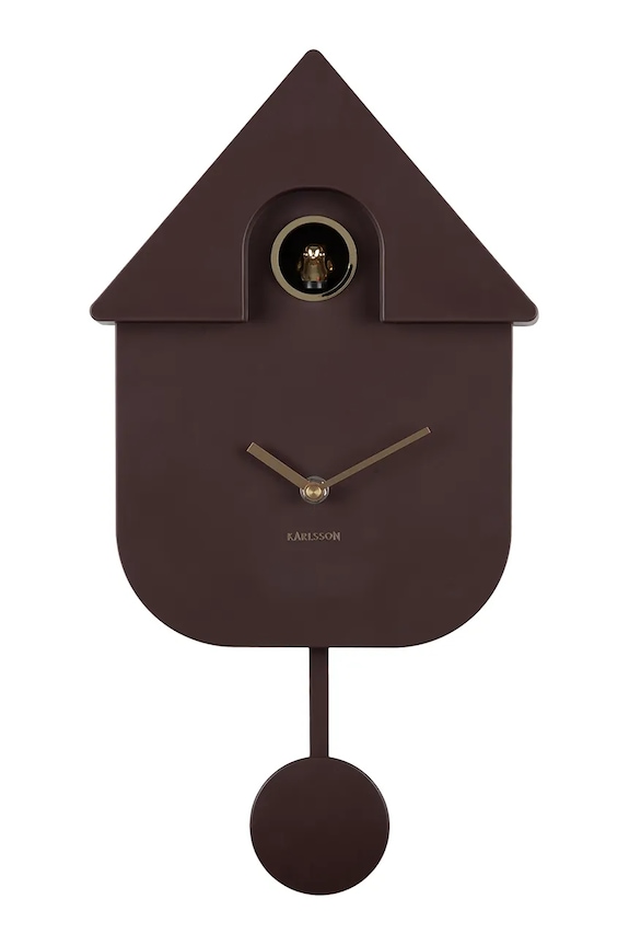 Часовник с кукувичка Karlsson Modern Cuckoo 21,5 x 41 x 8,5 cm кафяв KA6094DB