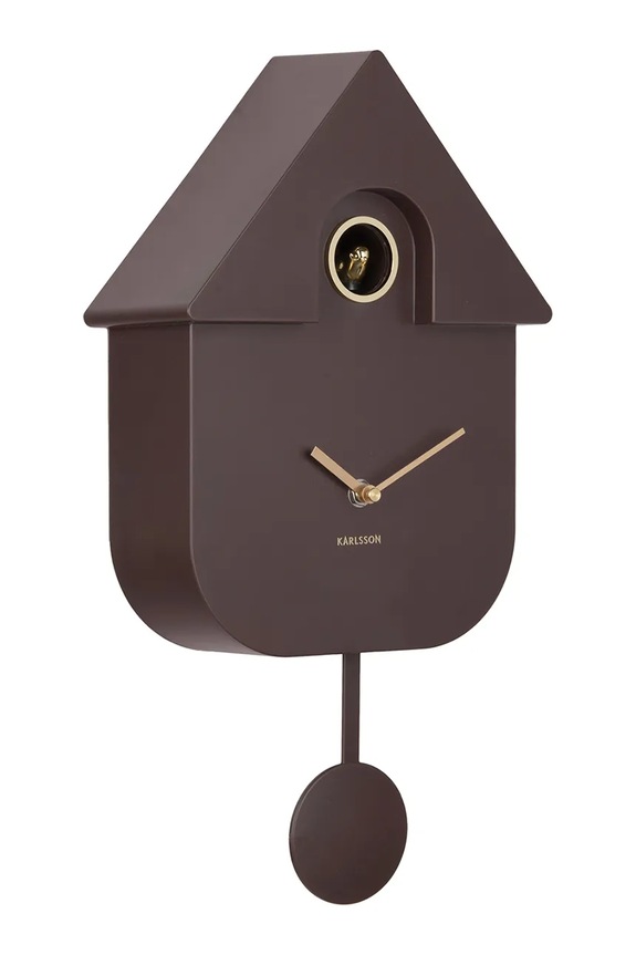 Часовник с кукувичка Karlsson Modern Cuckoo 21,5 x 41 x 8,5 cm KA6094DB кафяв AA00